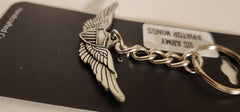 US Army Pilot Aviator Wings Pewter Keychain