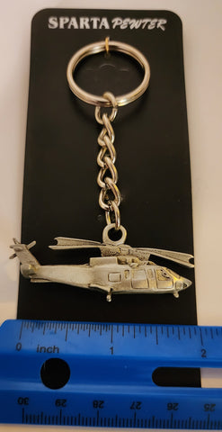 Llavero de peltre con forma de helicóptero Sikorsky S-76