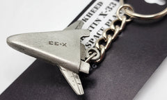 Lockheed Martin X-33 Space Plane Pewter Keychain