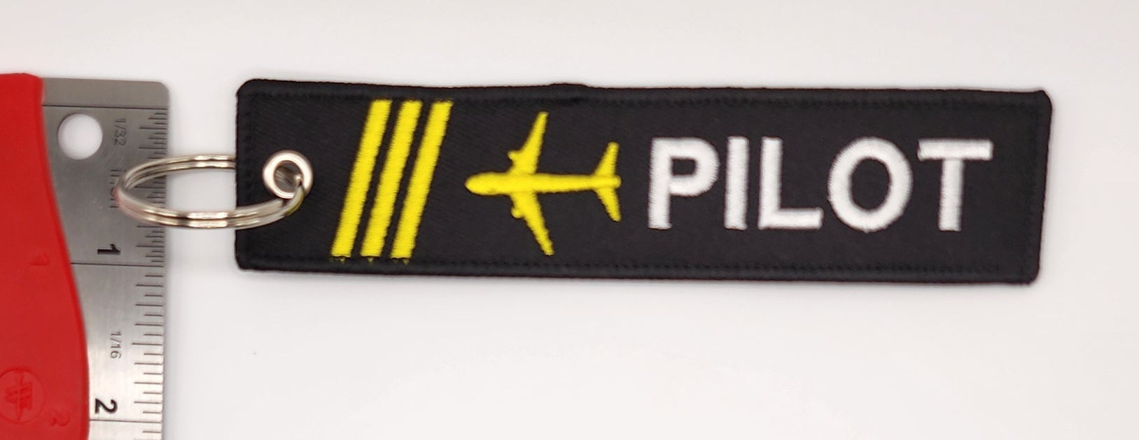 Pilot RBF Remove Before Flight Plane Embroidered Keychain