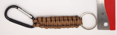 Brown Paracord Carabiner Keychain