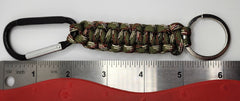 Army Olive Drab Camo Paracord Carabiner Keychain