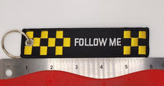 Follow Me (Center) Embroidered Keychain