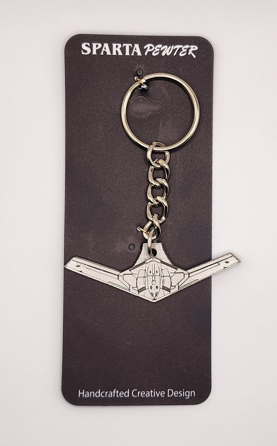 Northrop Grumman B-21 Raider Bomber Airplane Flat Pewter Keychain