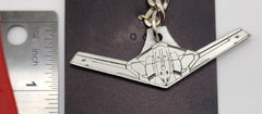 Northrop Grumman B-21 Raider Bomber Airplane Flat Pewter Keychain