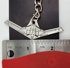 Northrop Grumman B-21 Raider Bomber Airplane Flat Pewter Keychain