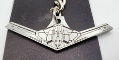 Northrop Grumman B-21 Raider Bomber Airplane Flat Pewter Keychain