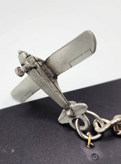 Aeronca Pewter Airplane Keychain
