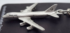 Pan Am Boeing 747 (B747) Airliner Pewter Keychain