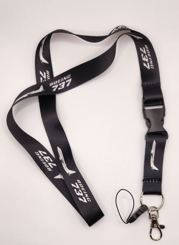 Cordón negro y blanco para el avión Boeing 737