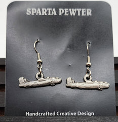 B-25 Mitchell "Georgie's Gal" 3D Pewter Earrings