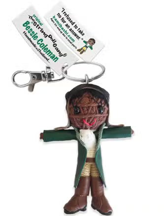 Bessie Coleman String Doll Keychain