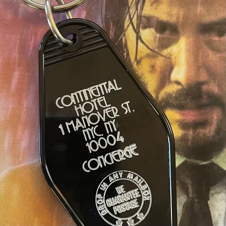 Continental Hotel (John Wick) Motel Key FOB Keychain