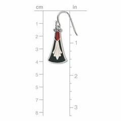 Italian Chandelier - Red & Black Enamel Earrings