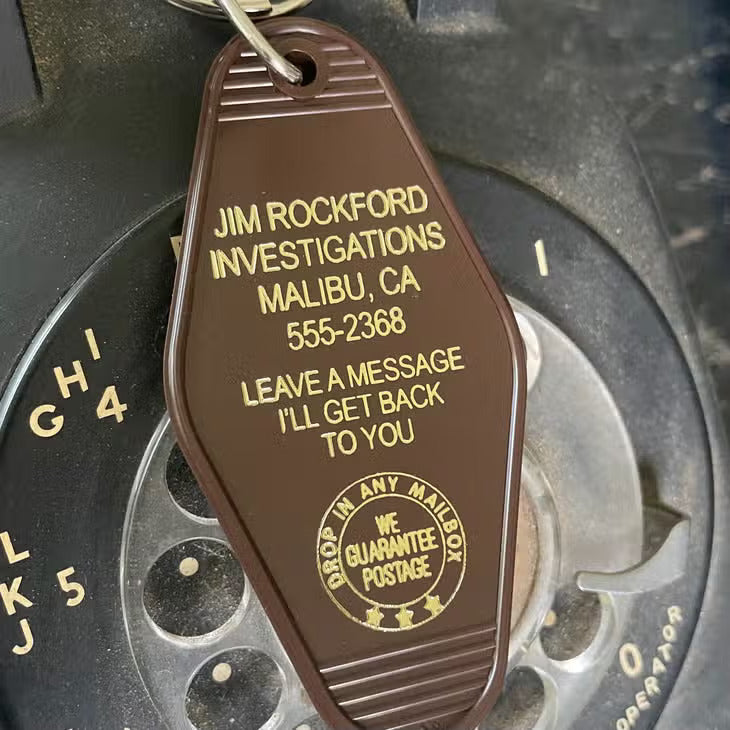 Jim Rockford Investigations (The Rockford Files) Motel Key FOB Keychain