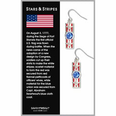 Stars & Stripes - Blue Bead, Giclee Print Earrings