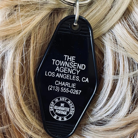 The Townsend Agency (Charlie's Angels) Retro Motel Key FOB Keychain