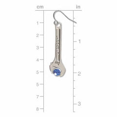 Wrenches For Wenches - Blue Crystal Earrings