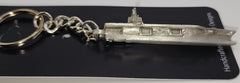 USS Gerald R. Ford-Class Aircraft Carrier 3D Pewter Ship Keychain