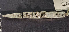 Ticonderoga-Class Guided Missile Cruiser Ship Pewter Keychain