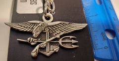 Llavero de peltre con el logotipo de los Seals de la Marina de los EE. UU. (USN)