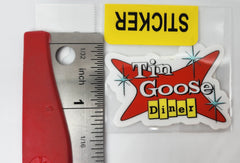 Tin Goose Diner Retro Logo Mini Sticker