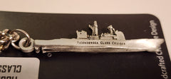 Ticonderoga-Class Guided Missile Cruiser Ship Pewter Keychain
