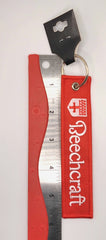 Beechcraft Logo White/Red Embroidered Keychain