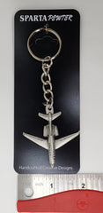 Bombardier Challenger 300 Jet Airplane Pewter Keychain – Liberty