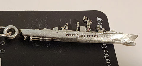 Oliver Hazard Perry-Class Frigate Pewter Ship Keychain