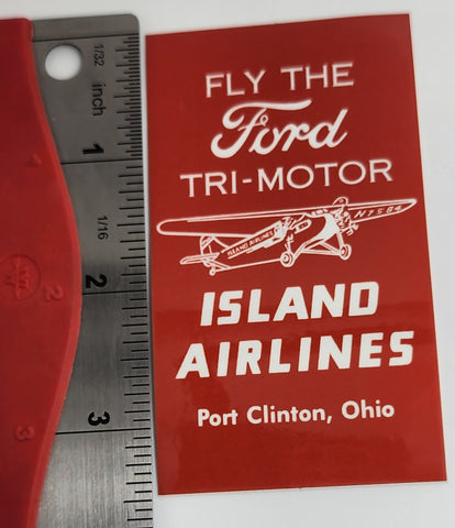 Fly the Ford Island Airlines Vertical 2' x 3.5" Flexible Sticker