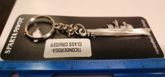 Ticonderoga-Class Guided Missile Cruiser Ship Pewter Keychain