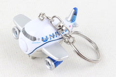 United Airlines Mini Airplane w/Lights & Sounds Keychain