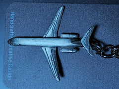 McDonnell Douglas MD-80 (MD80) Pewter Airliner Keychain