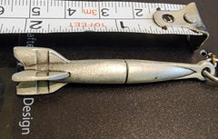 WWII V-2 Rocket Pewter Keychain
