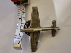 WWII North American Aviation P-51 Mustang Fighter Airplane Pewter Lapel Pin
