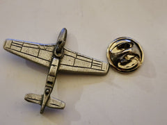 WWII North American Aviation P-51 Mustang Fighter Airplane Pewter Lapel Pin