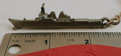 Arleigh Burke Class Guided Missile Destroyer (DDG) 3D Ship Pewter Keychain