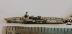 Arleigh Burke Class Guided Missile Destroyer (DDG) 3D Ship Pewter Keychain