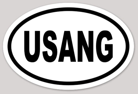 Oval "USANG" (US Air National Guard/ US Army National Guard) Euro Acronym Sticker