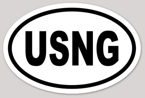 Oval "USNG" (US National Guard/ US National Grid) Euro Acronym Sticker