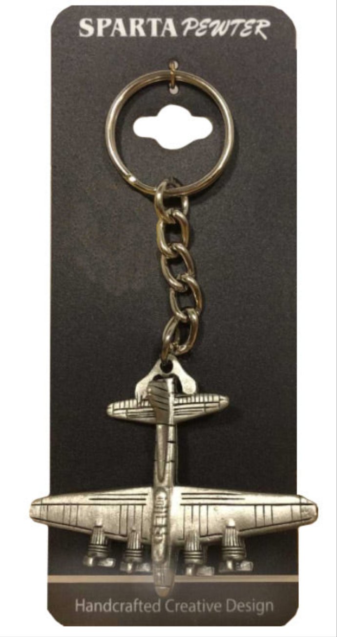 WWII Boeing B-17 Flying Fortress Pewter Airplane Keychain