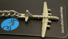 WWII Boeing B-29 Superfortress Pewter Airplane Keychain