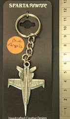 McDonnell Douglas F/A-18 Hornet Blue Angels Pewter Airplane Keychain