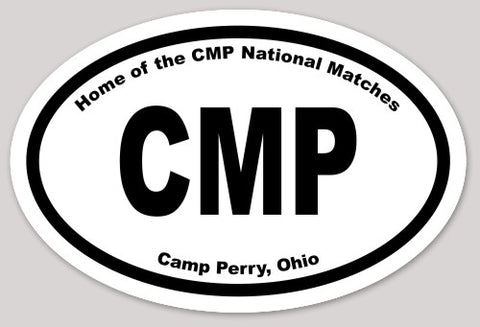Oval "CMP" (Camp Perry) Euro Acronym Sticker