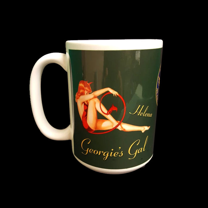 WWII B-25 Mitchell "Georgie's Gal" Nose Art Ceramic Mug