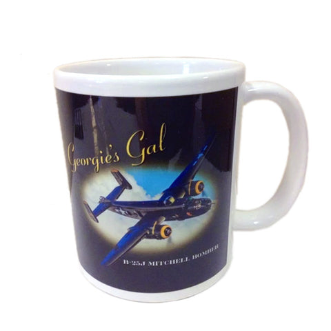 B-25 "Georgie's Gal" Bomber/Data Plate Mug - Front