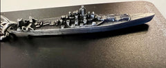 Battleship Pewter Keychain