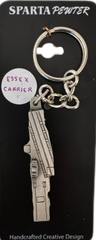 Essex-Class Aircraft Carrier Ship Pewter Keychain