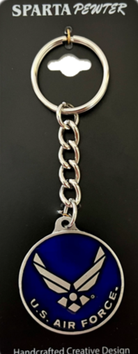 U.S. Air Force Enamel (USAF) Logo Pewter Keychain